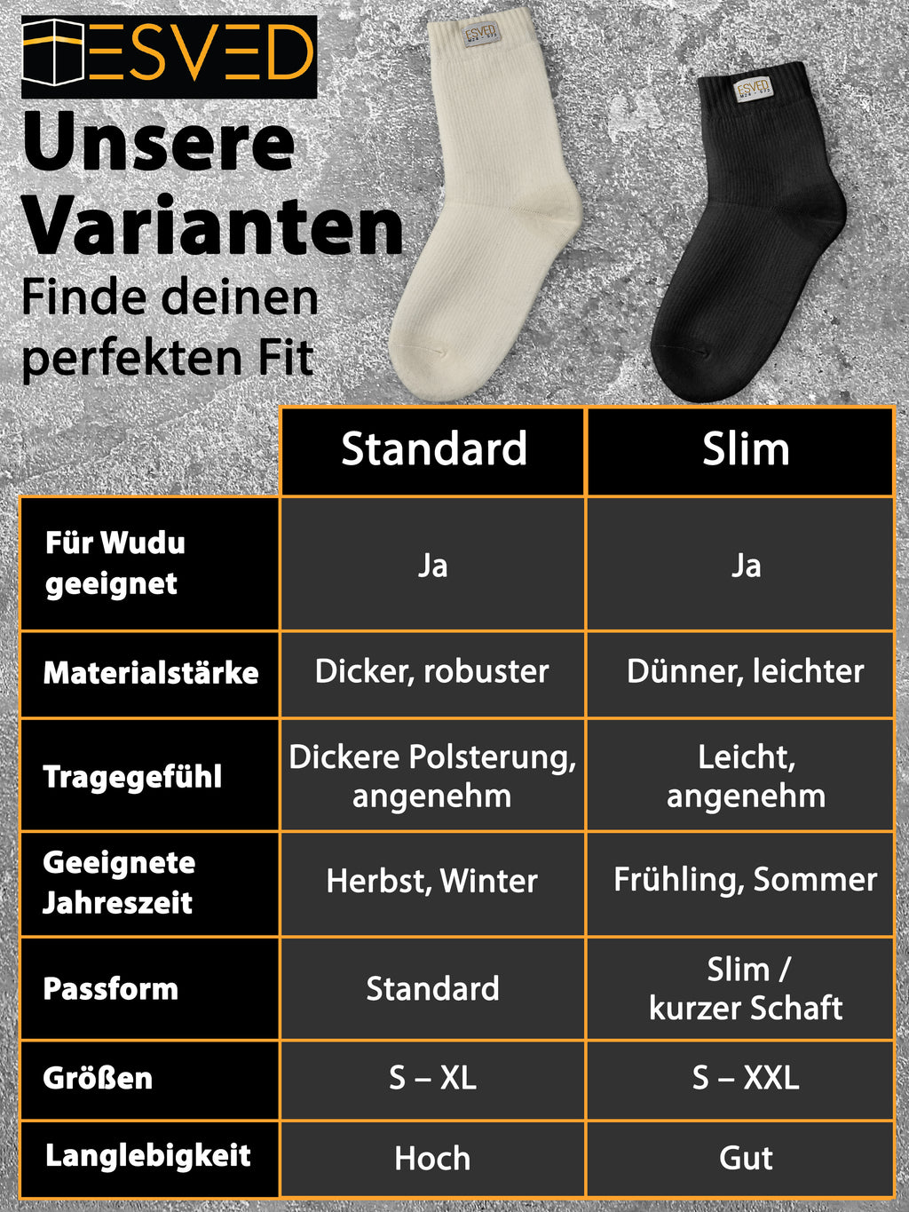 Wasserdichte Mest Socken Slim Schwarz – atmungsaktiv – ESVED