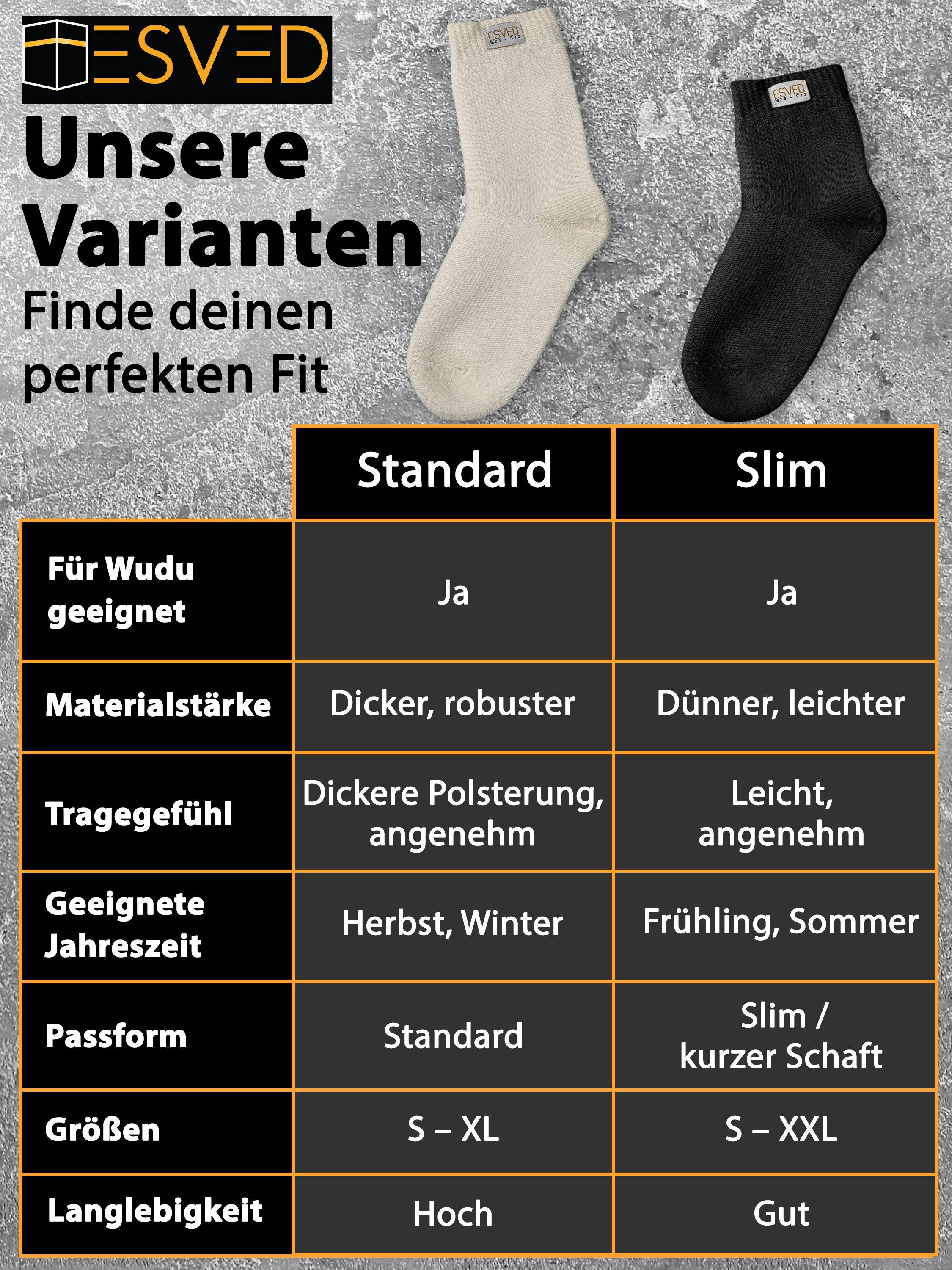 Wasserdichte Mest Socken Slim Schwarz – atmungsaktiv – ESVED
