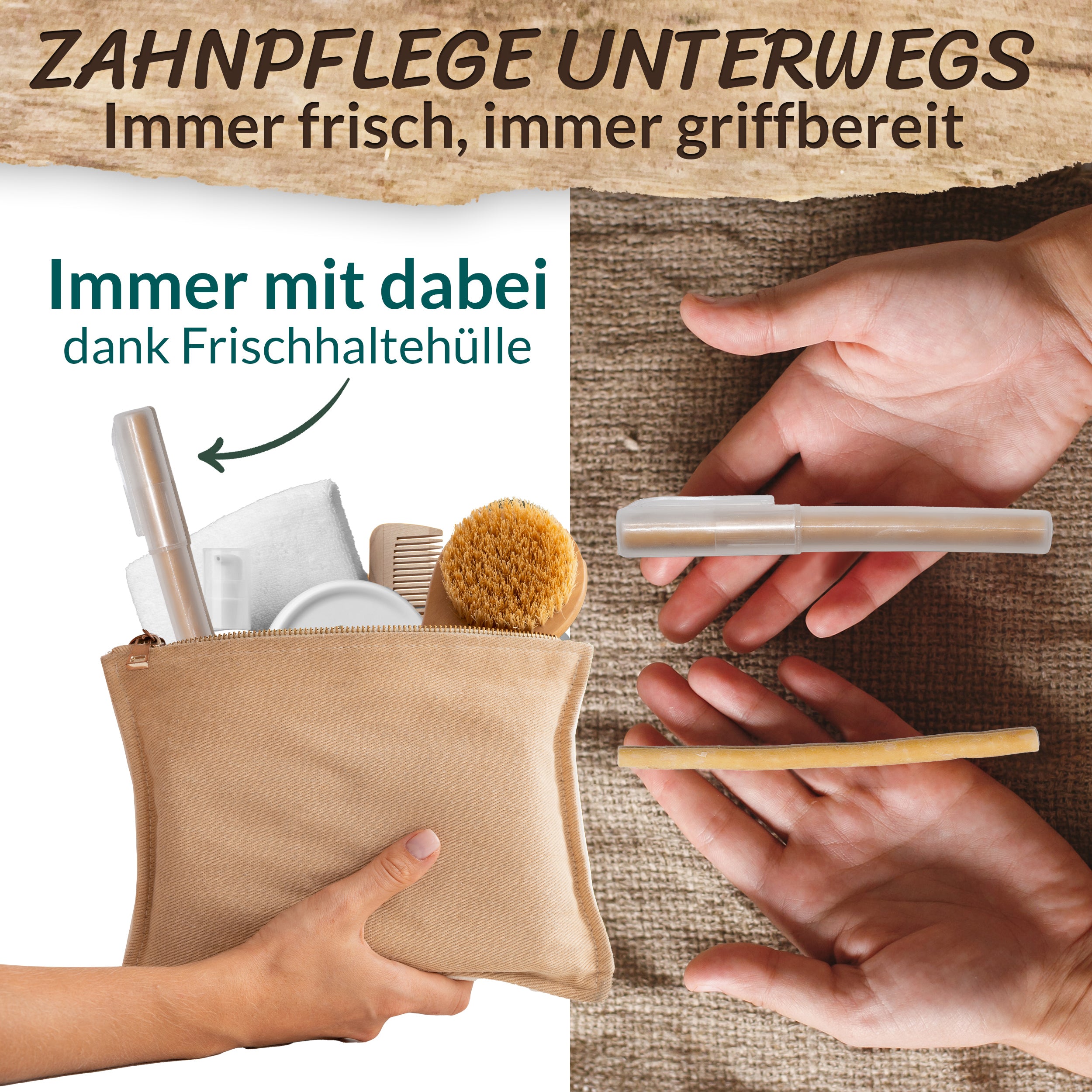 Miswak 5er Set mit Frischhaltedose – Natürliche Zahnbürste – ESVED