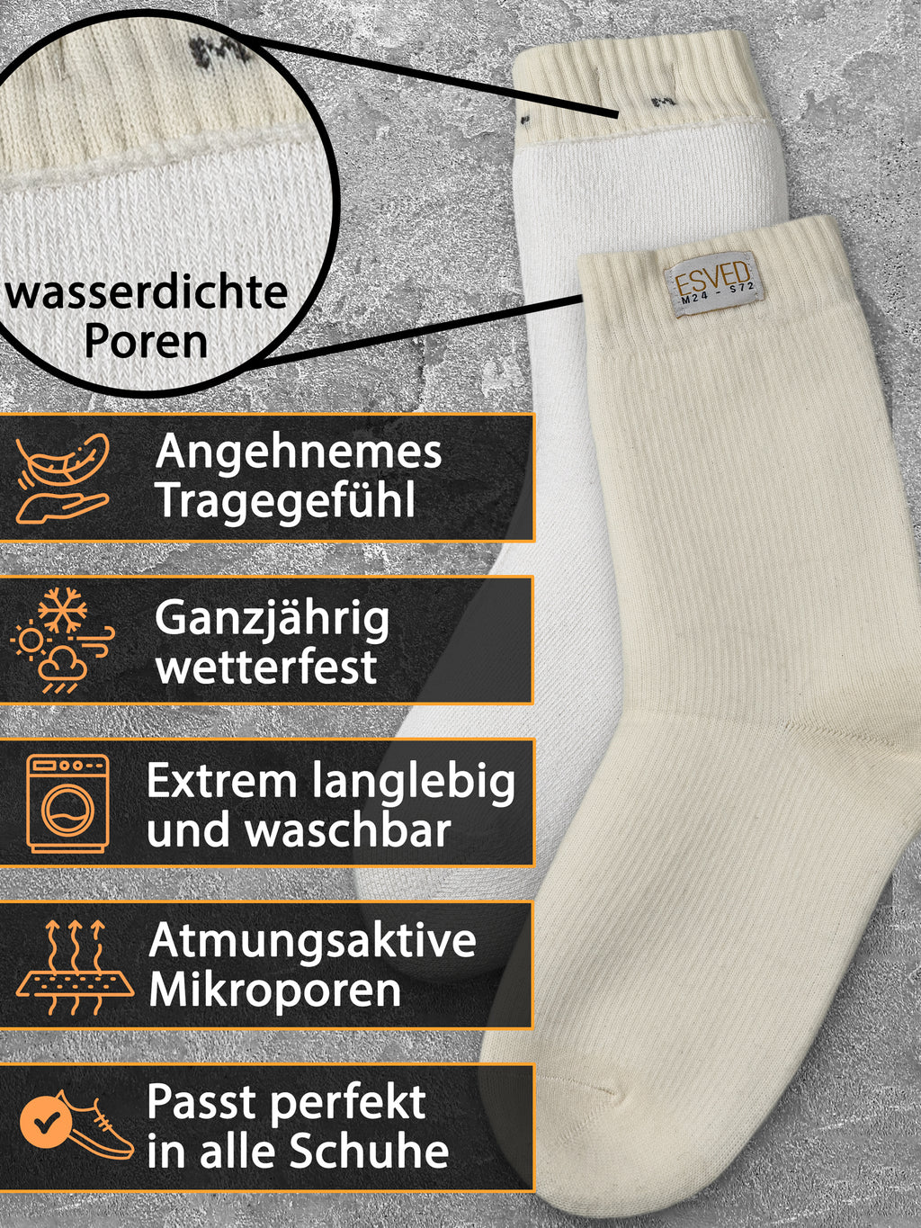 Wasserdichte Mest Socken atmungsaktiv – Wudu Socks Abdest – ESVED